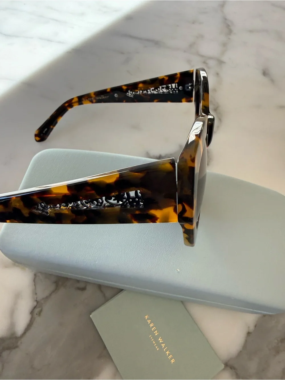 Karen Walker Tortoiseshell Cat-Eye Sunglasses - Northern Lights style name